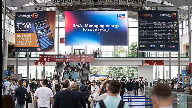 Reduzindo custos, protegendo recursos: na Intersolar Europe 2025, a SMA demonstra como as energias renováveis podem ser usadas de forma mais inteligente